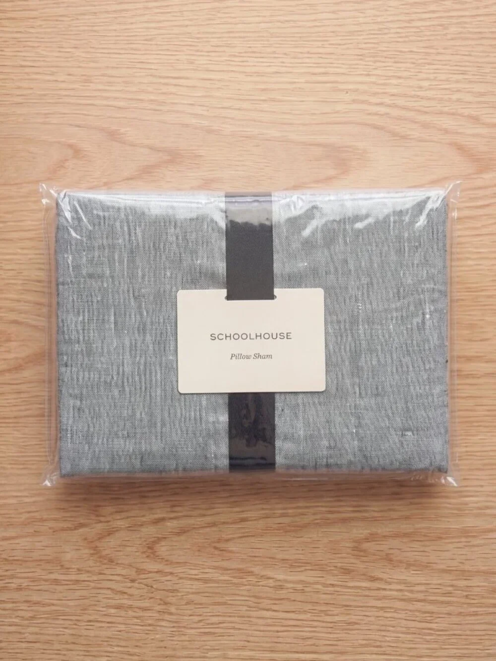 NEW Schoolhouse Gray Linen Pillow Sham | Standard | ONE Sham Only